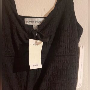 ALMOST FAMOUS BLK LONG DRESS, NIGHTWEAR, SHOWS OFF BODY, M,